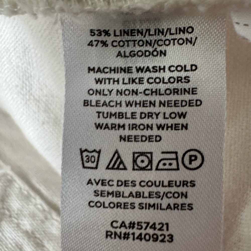 LOFT Off-White Linen Blend Utility Jacket Medium - Picture 6 of 8